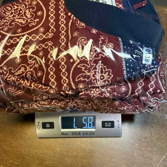 Y2K Levi Strauss & Co Mens Quilted Bomber Jacket Bandana Print L Statement Piece - Picture 9 of 9